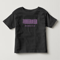 Threenager Retro Lettering Name Lilac