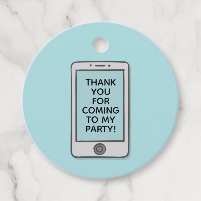 Threengaer Birthday Invitation Thank you Tags (Front)