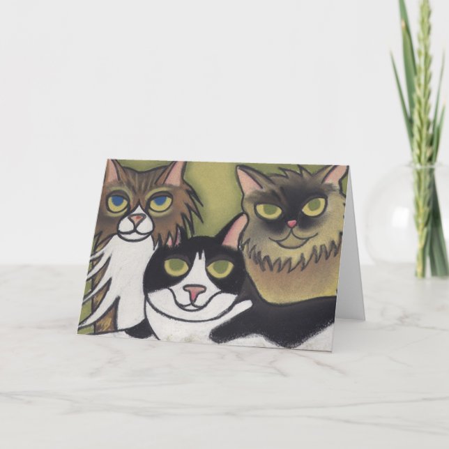 Three's Company by Robyn Feeley Card (Front)