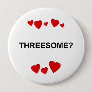 THREESOME 10 CM ROUND BADGE