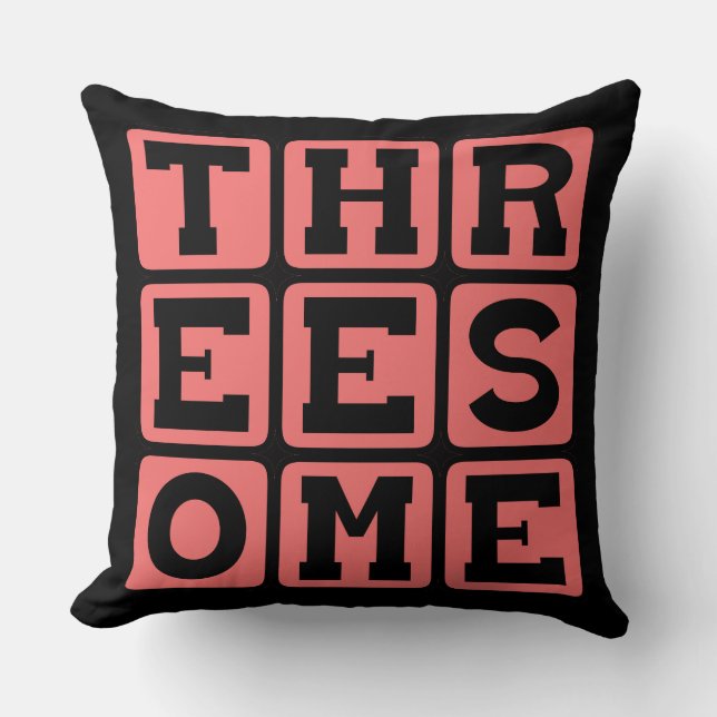 Threesome, Pregnant with Twins Cushion (Front)