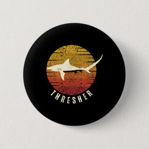 Thresher Shark Deep Sea Fishing Ocean Fish Shark 6 Cm Round Badge