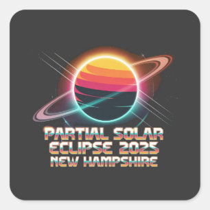 Thrice in a Lifetime 2025 New Hampshire Retro Square Sticker