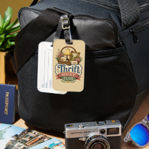 Thrift Hunt Club Vintage Cottagecore Luggage Tag