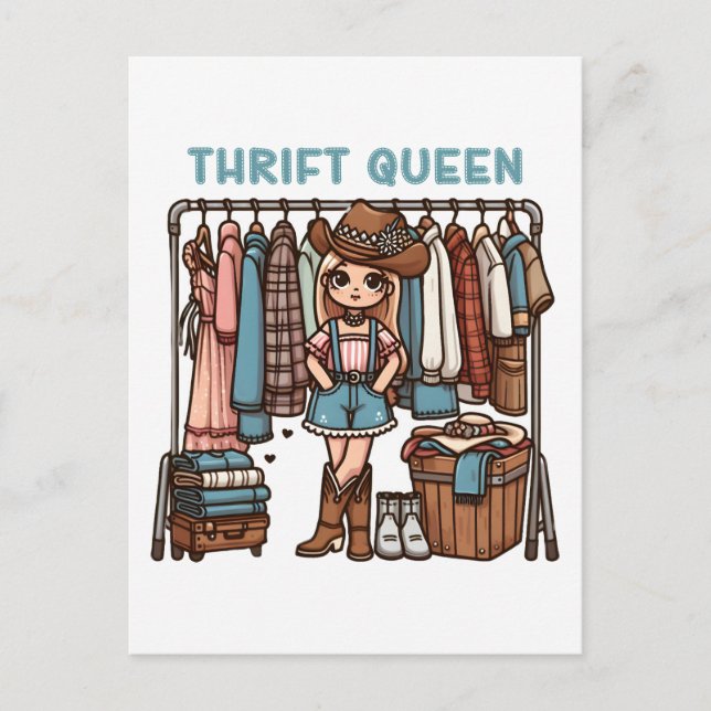 Thrift Queen Postcard (Front)