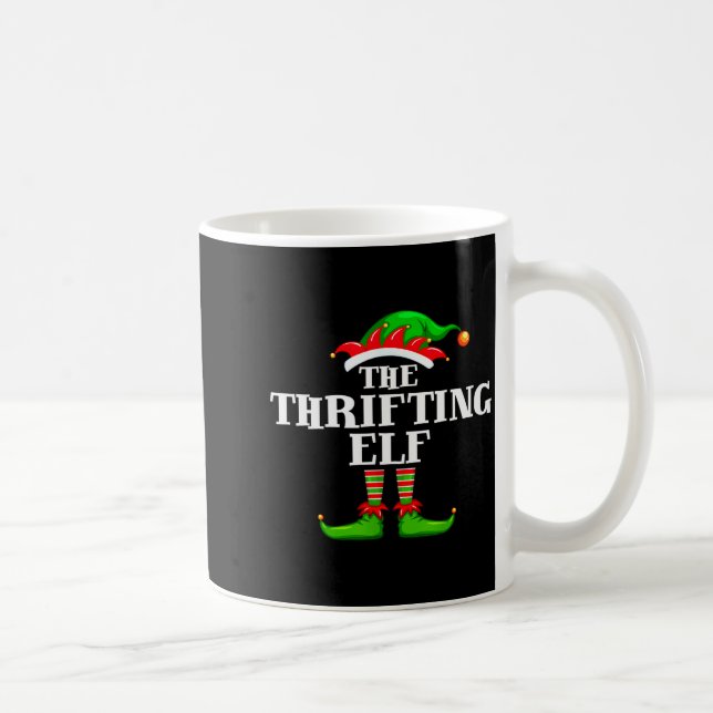 Thrifting Elf Matching Family Group Christmas Part Coffee Mug (Right)