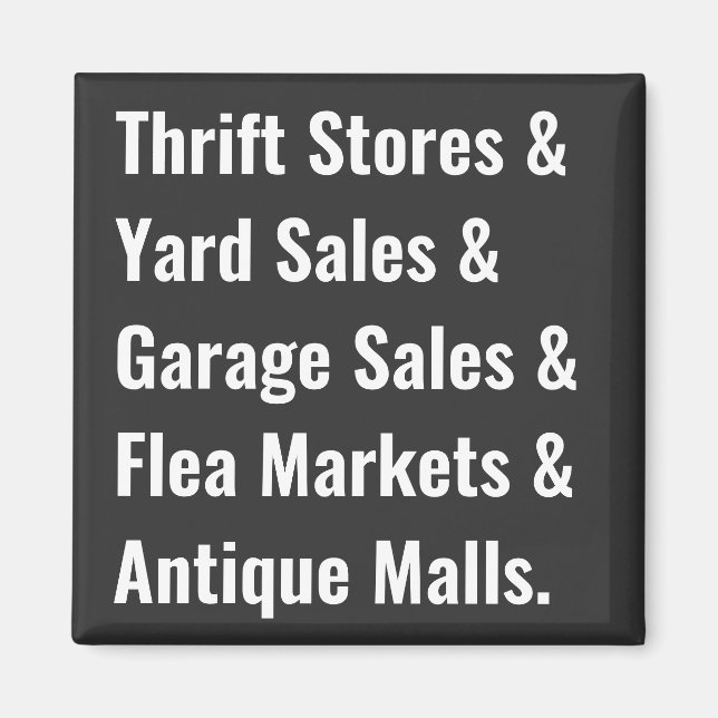 Thrifty List  Magnet (Front)