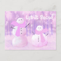 Thrifty Personalised Pink Snowman 