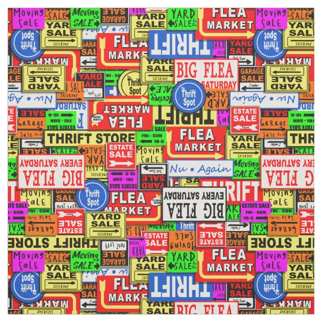 thrifty shopper fabric (Swatch)