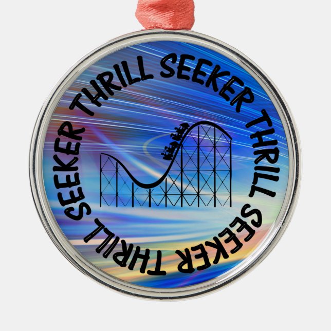 THRILL SEEKER ROLLER COASTER METAL TREE DECORATION (Front)