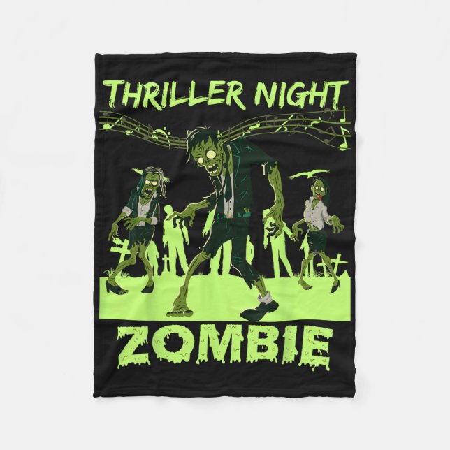 Thriller Night Halloween Dancing Zombie  Fleece Blanket (Front)