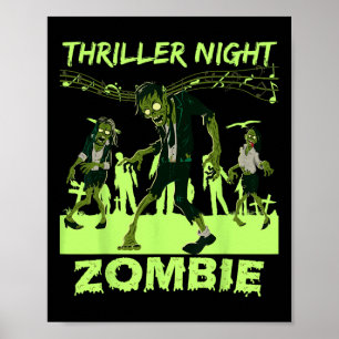 Thriller Night Halloween Dancing Zombie Poster