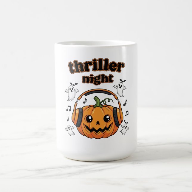 Thriller Night Pumpkin Halloween Coffee Mug (Center)