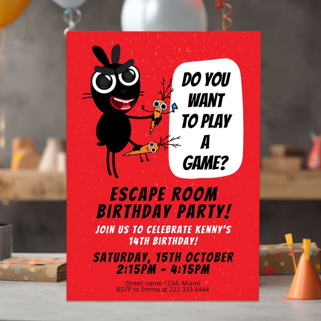Thrilling Escape Room Birthday Adventure Invitation (Creator Uploaded)
