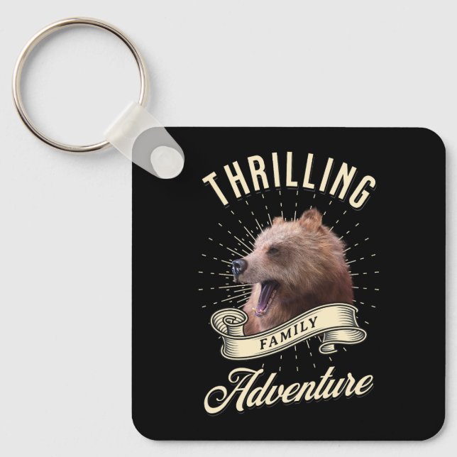 Thrilling Family Adventure Bear Wilderness Key Ring (Front)