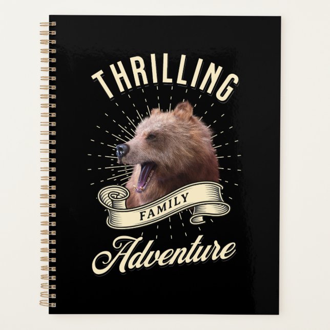 Thrilling Family Adventure Bear Wilderness Planner (Front)