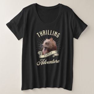 Thrilling Family Adventure Bear Wilderness Plus Size T-Shirt