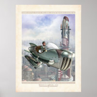 Thrilling Tales: Gwen in Her Hepmobile (18x24")