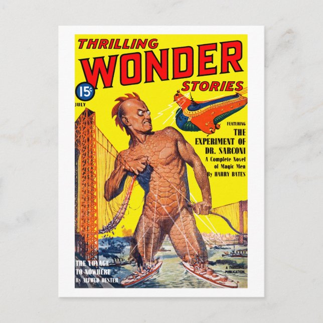 Thrilling Wonder Stories (July, 1940) Postcard (Front)