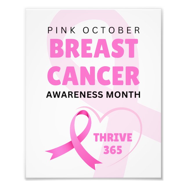 Thrive 365 Breast Cancer Awareness Month 2024  Photo Print (Front)