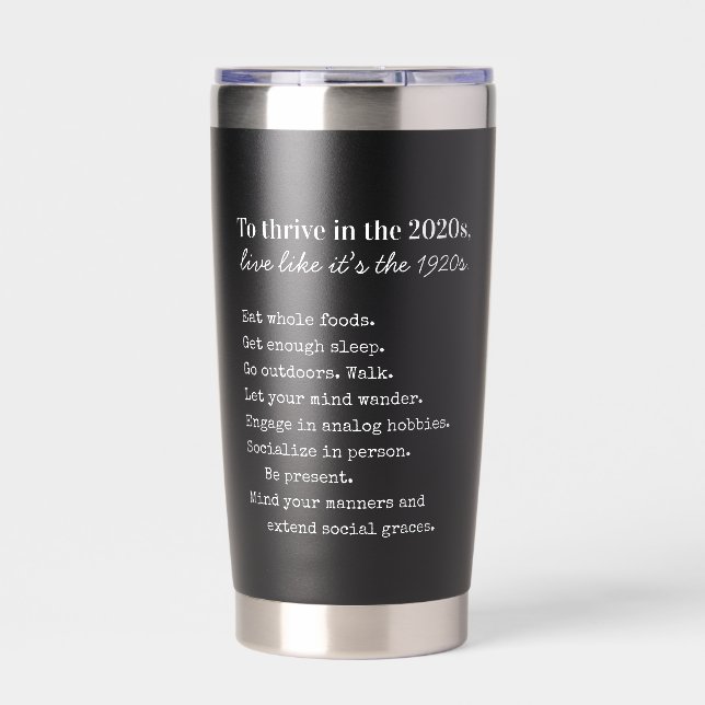 Thrive Be Present Mindfulness Insulated Tumbler (Front)