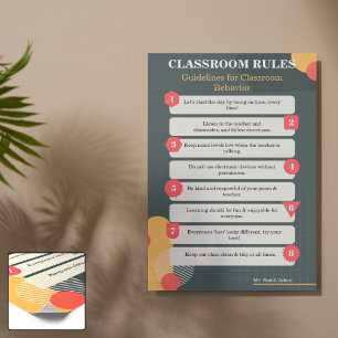 Thrive & Learn: Classroom Rules Poster (Editable!)
