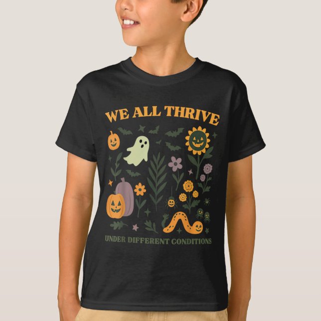 Thrive Under Different Conditions SPED Halloween T-Shirt (Front)
