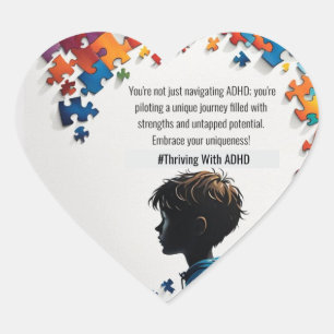 Thriving With ADHD* Anders Osborne PhD. Heart Sticker