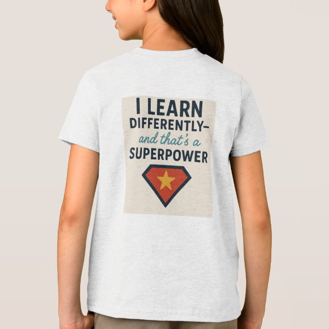 Thriving With ADHD* I Learn Differently Tri-Blend Shirt (Back)