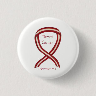 Throat Cancer Awareness Ribbon Stripes Custom Pins