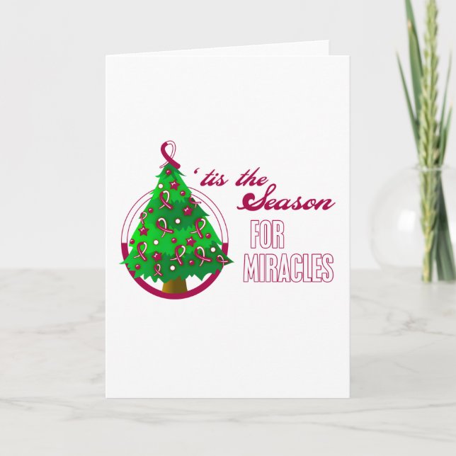 Throat Cancer Christmas Miracles Holiday Card (Front)