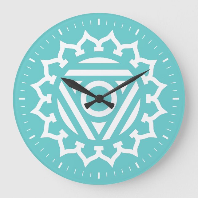 Throat Chakra Energy Wall Clock (Front)