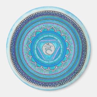 Throat Chakra Mandala Magnet