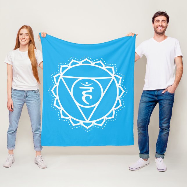 Throat Chakra | Vishuddha | Blue Meditation Fleece Blanket (In Situ)