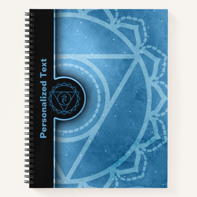 Throat Chakra Vishuddha Energy Healing Notebook (Front)