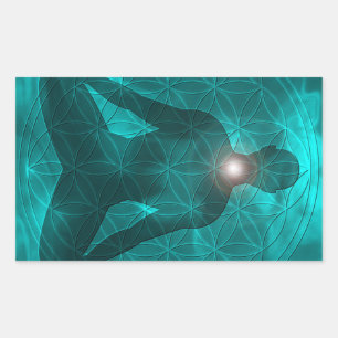 Throat Chakra Vishuddha Rectangular Sticker