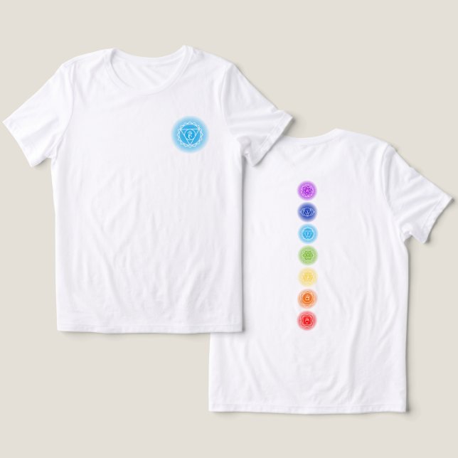 Throat Chakra | Vishuddha T-Shirt Tri-Blend Shirt (Design Front & Back)