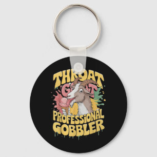 Throat Goat Professional Gobbler Retro Inappropria Key Ring