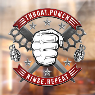 Throat Punch Window Cling