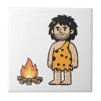 Throk Caveman & Fire Tile