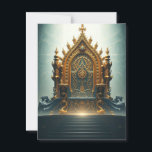 "Thron of the Gods - the seat of heavenly power" Postcard<br><div class="desc">A monumental,  bright throne of divine light and ancient stone. Surrounded by heavenly symbols,  bright runes and mystical energy. This throne embodies the supreme authority,  wisdom,  and power of the divine world - a place that will only be entered by the most powerful.</div>