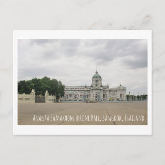 Throne Hall Thailand tourist attraction postcard