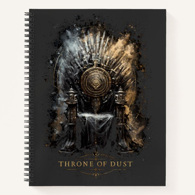 Throne of Dust Dark Fantasy Notebook (Front)