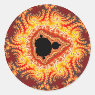 Throne of satan - Fractal Classic Round Sticker