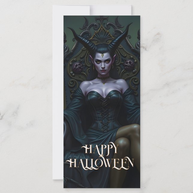 Throned Demon Queen in Candlelight (Front)