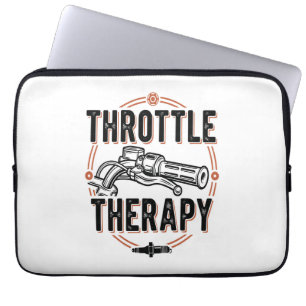 Throttle Therapy Motorcycle Grip Laptop Sleeve