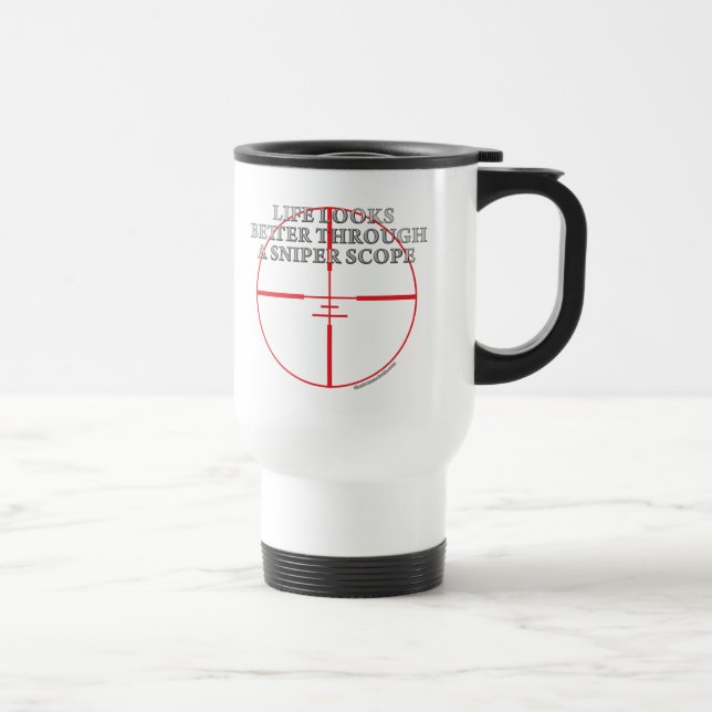 Through a Sniper Scope Travel Mug (Right)