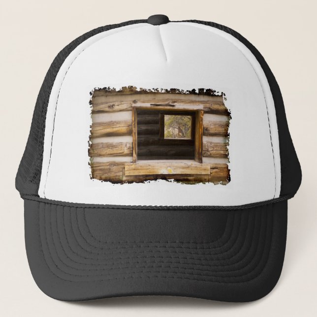 Through and Through Cabin Window Trucker Hat (Front)