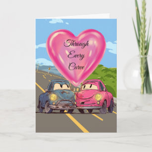 "Through Every Curve" 50th cute anniversary card