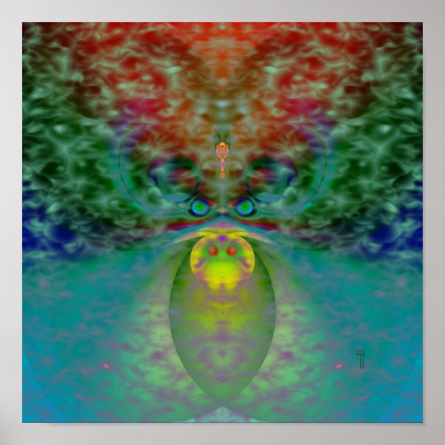 Through Fog It Peers (12 by 12) Art Print (Front)